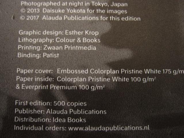 OUTSKIRTS　横田大輔　Daisuke Yokota　限定500部