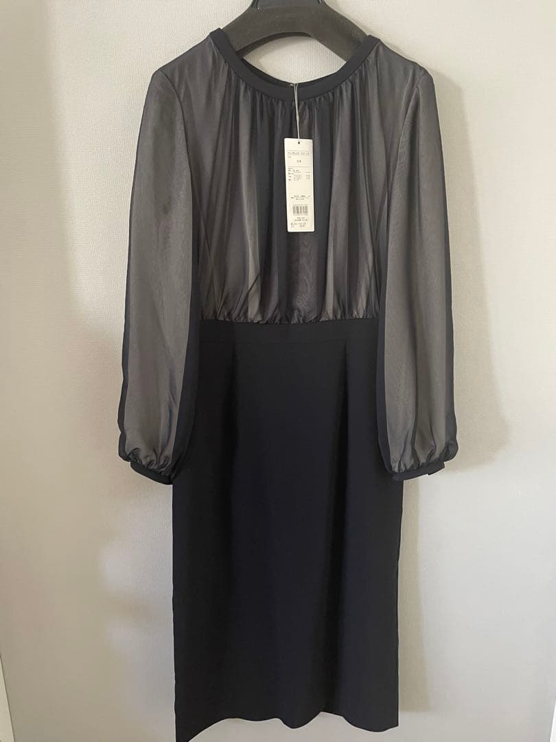 新品未使用　エポカ　コンパクトダブルクロス シフォンコンビドレス　38（S）