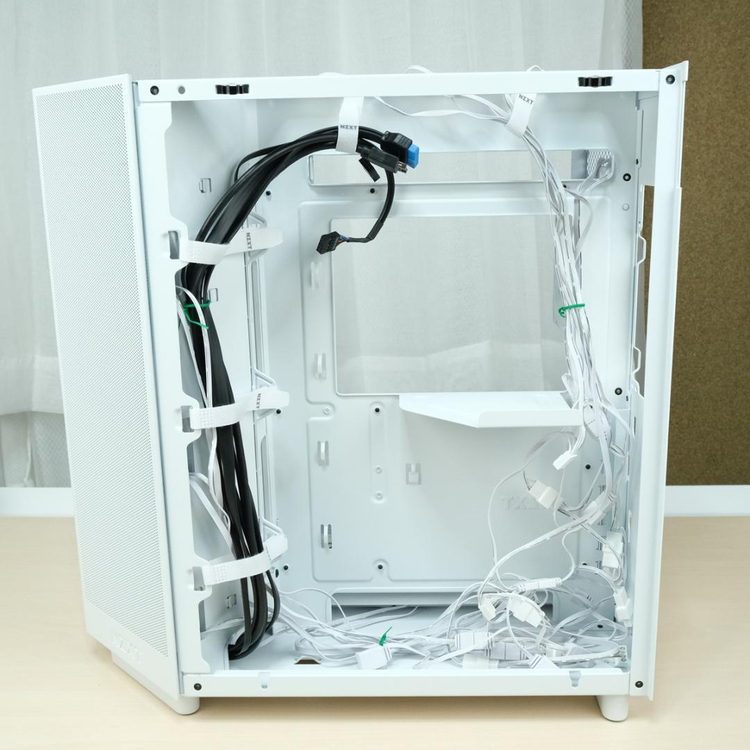 NZXT H6 Flow White ARGB ファン9個付き