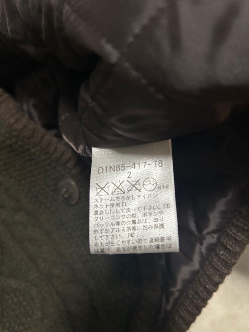 BURBERRY BLACK LABEL ケーブルニットダッフルコート