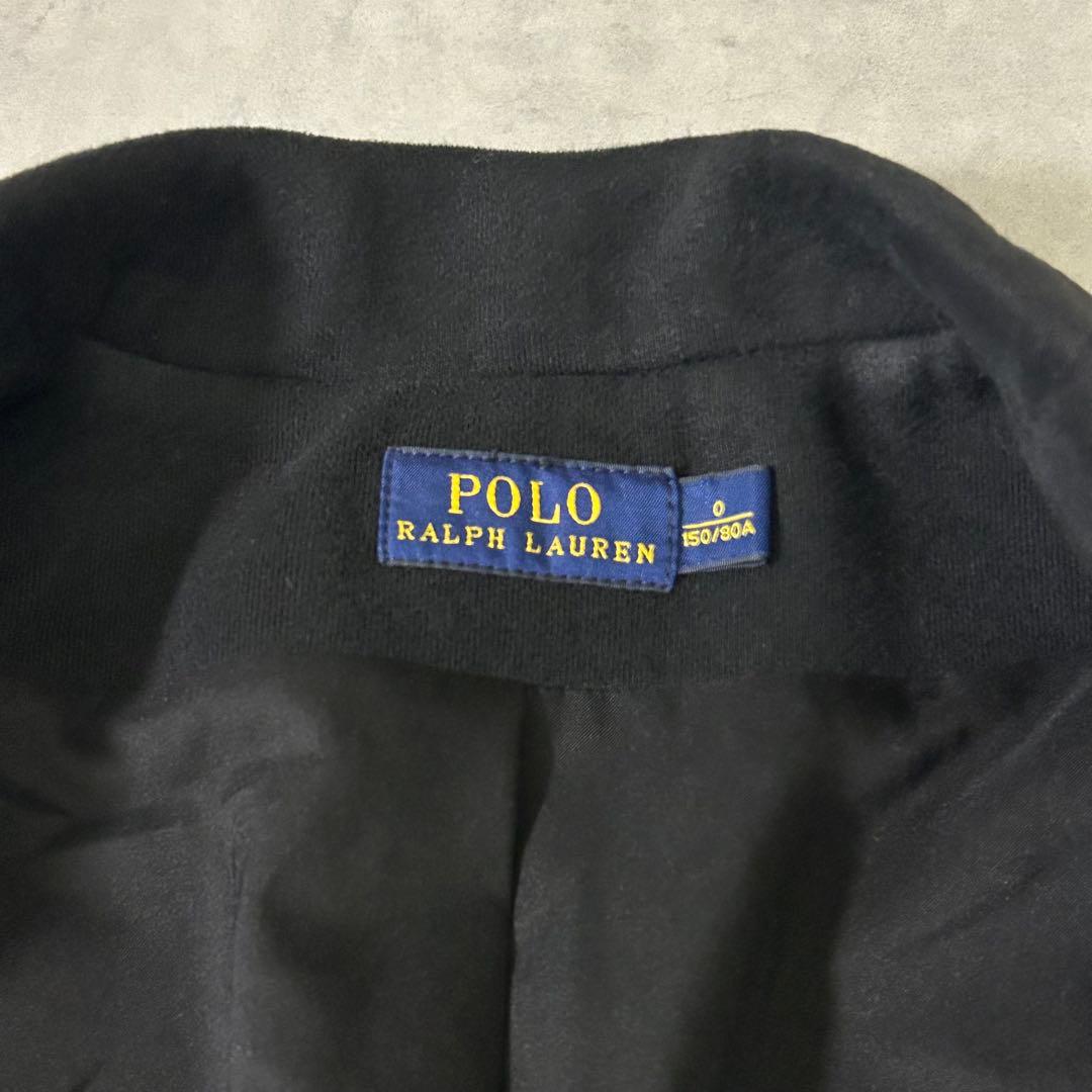 【POLO RALPH LAUREN】金ボタンブレザー 0号 ブラック XS相当