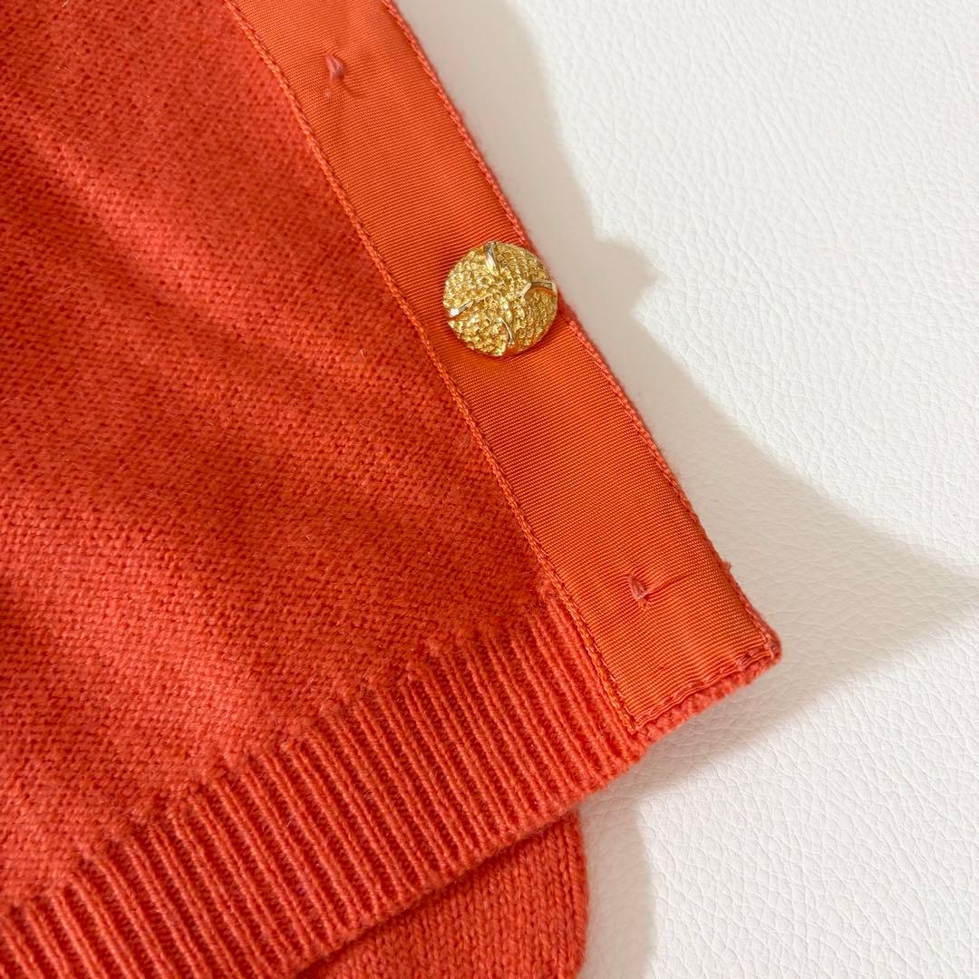 美品　バランタイン　カシミヤ100% カーディガン　金ボタン　希少カラー