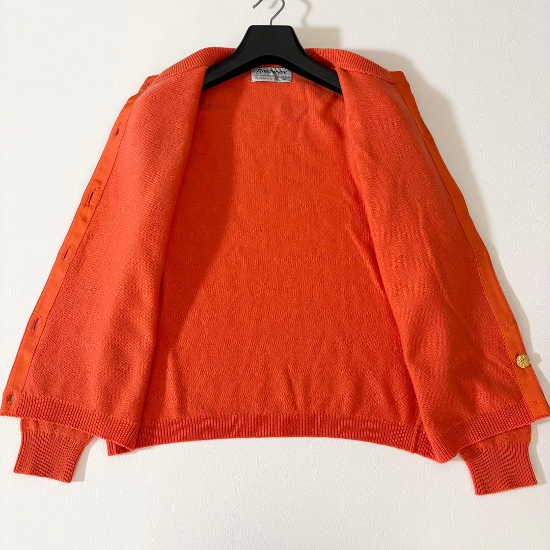 美品　バランタイン　カシミヤ100% カーディガン　金ボタン　希少カラー