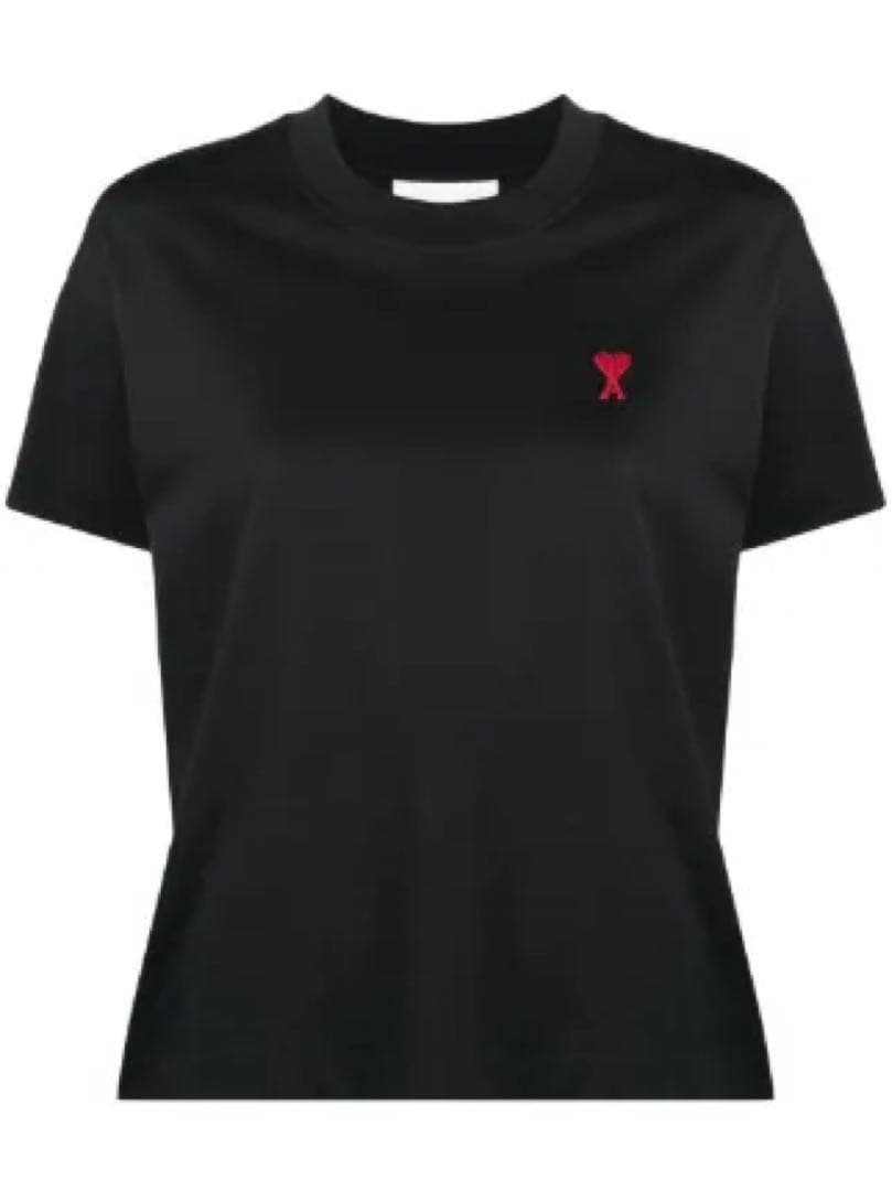 Ami Paris Tシャツ 半袖 アミ パリス ブラック コットン