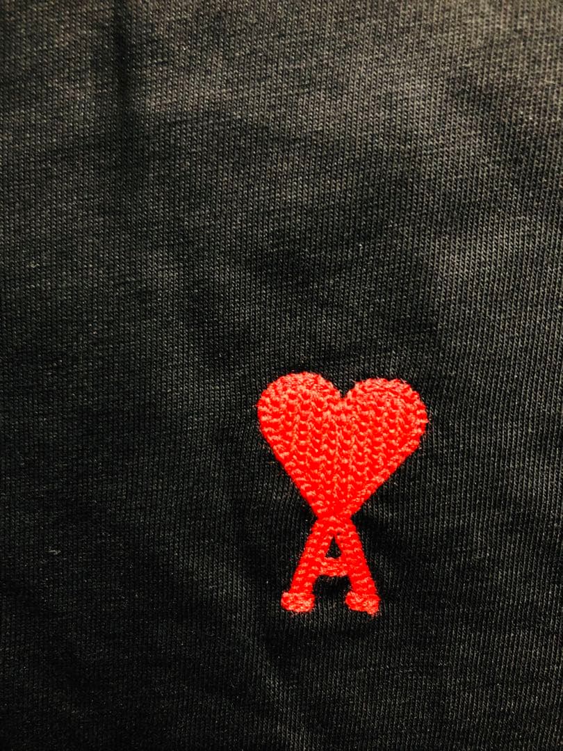 Ami Paris Tシャツ 半袖 アミ パリス ブラック コットン
