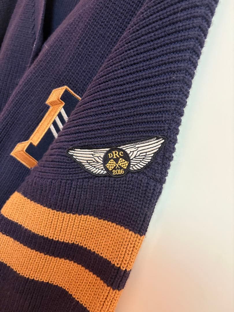 【Darich】カレッジワッペンVネックニットカーディガン