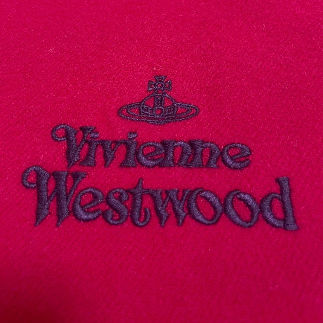 新品タグ付き Vivienne Westwoodマフラー ウール100% レッド
