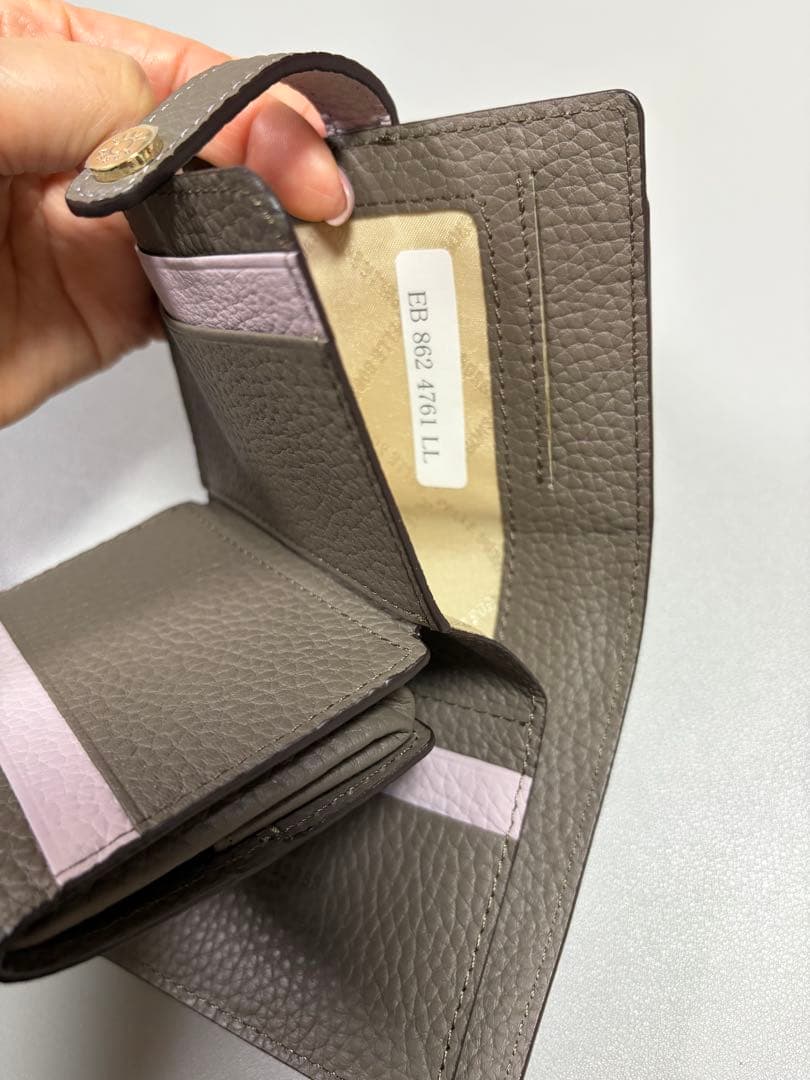 PELLE BORSA 二つ折り財布 Reinette ライラック