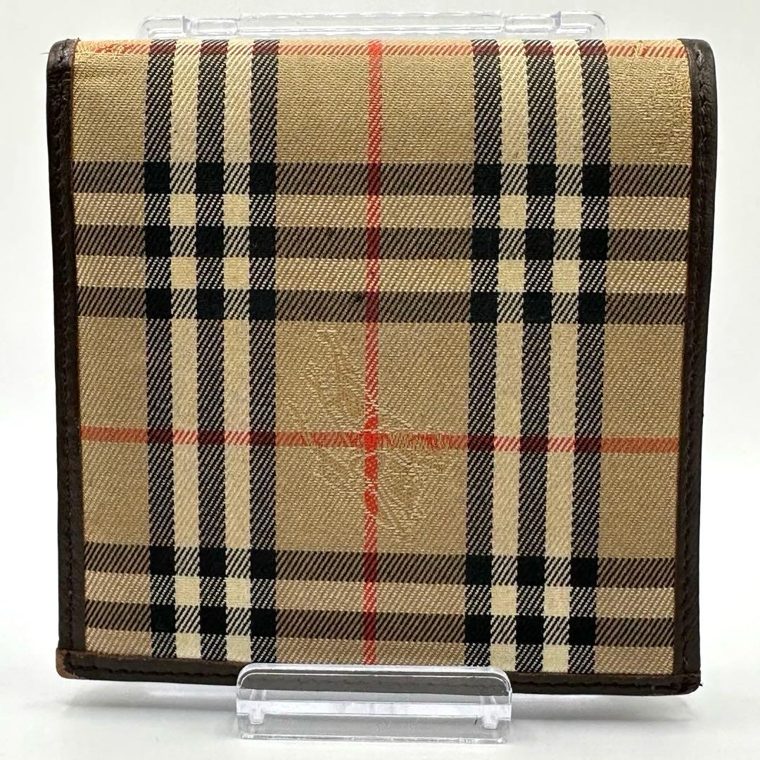 美品✨バーバリー 二つ折り財布 ノバチェック柄 レディース メンズ