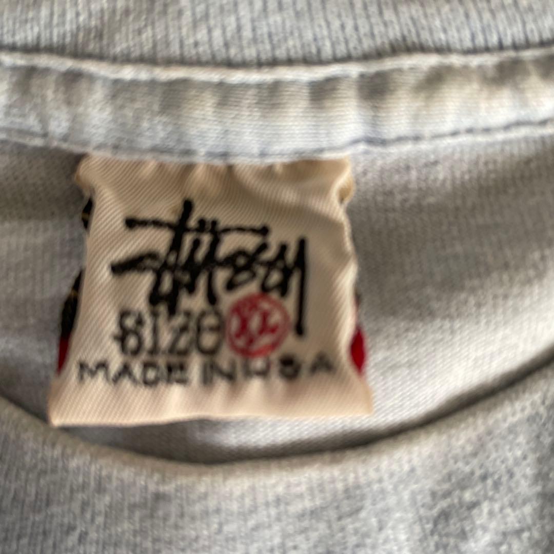 OLD STUSSY 90年台 前期白タグ水色Tシャツ XLサイズ