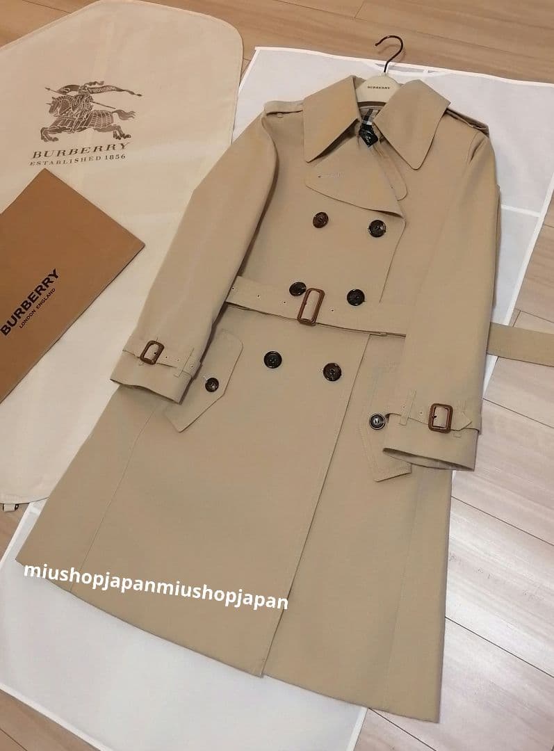 本物上質●40サイズ バーバリー トレンチコート BURBERRY　ハニー