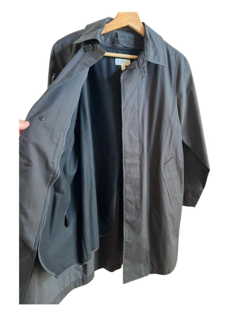 【美品】HYKE ハイク ライナー付き ステンカラーコート サイズ2 ブラック