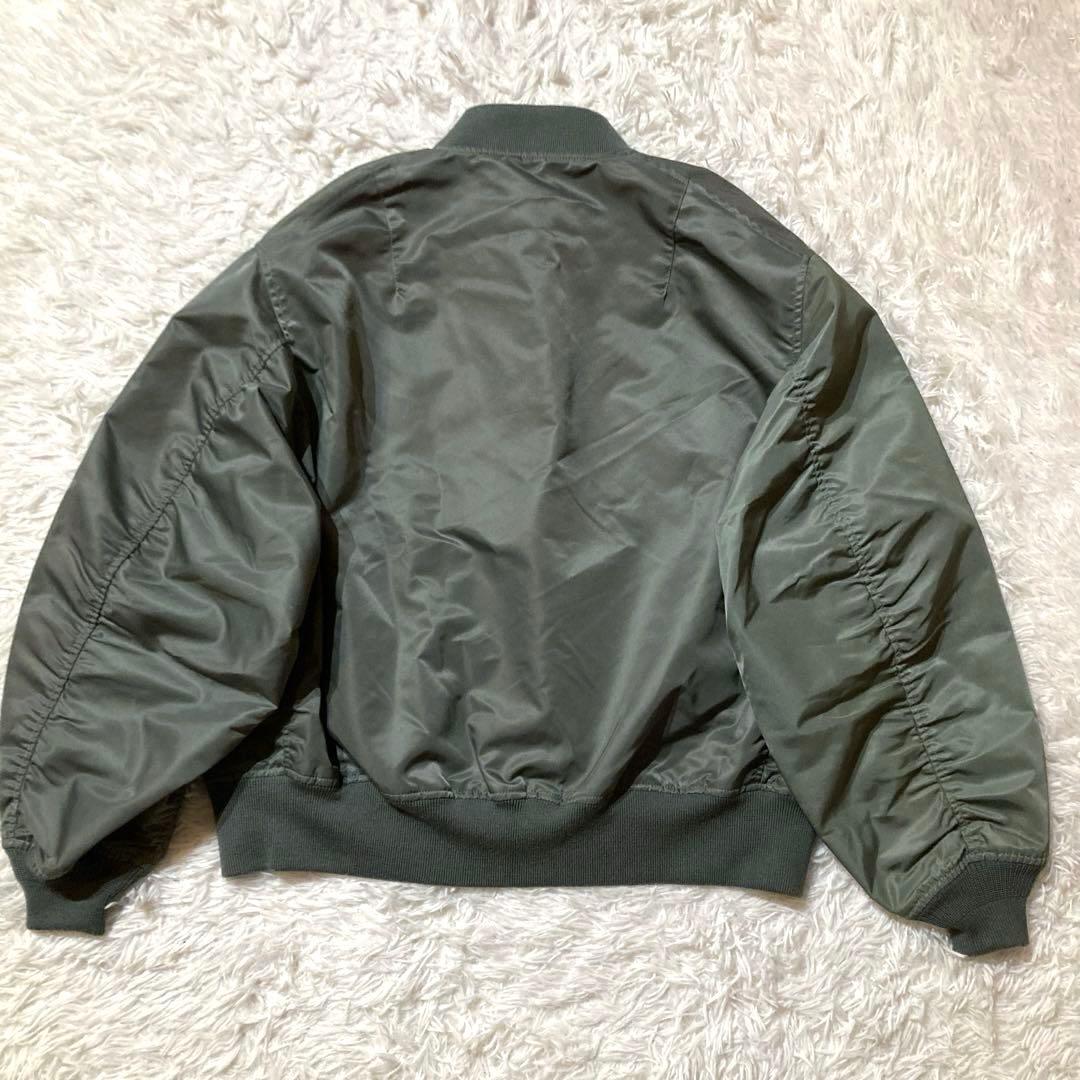 【極美品】BEAMS CRAZYパターン MA-1 ワイドフィット／オリーブ／M