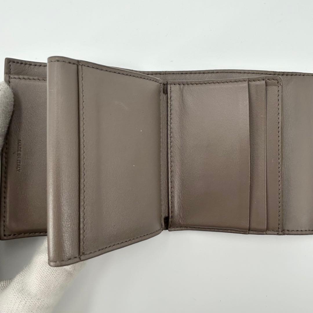 良品✨セリーヌ 折り財三つ折り トリオンフ レザー グレー