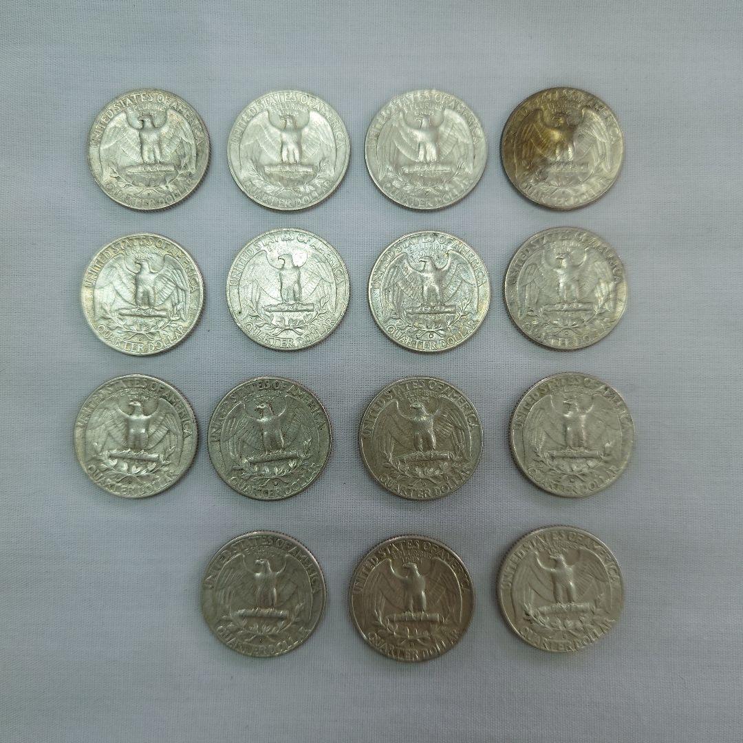 アメリカの銀貨25セントクォーターダラー1964