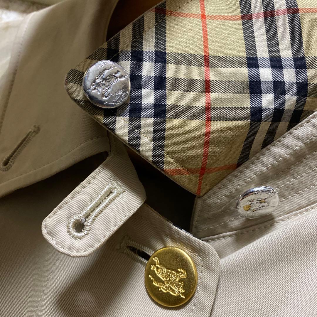 Burberry BEG/無地 オールド 刻印金ボタン コート 7号