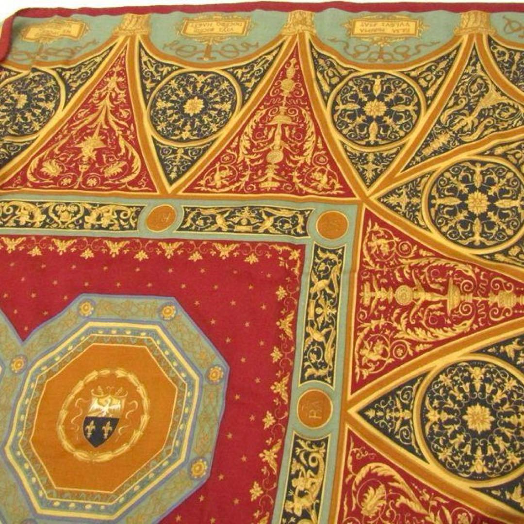エトロ ストール スカーフ 大判 ウール/シルク混 レッド ETRO イタリア製