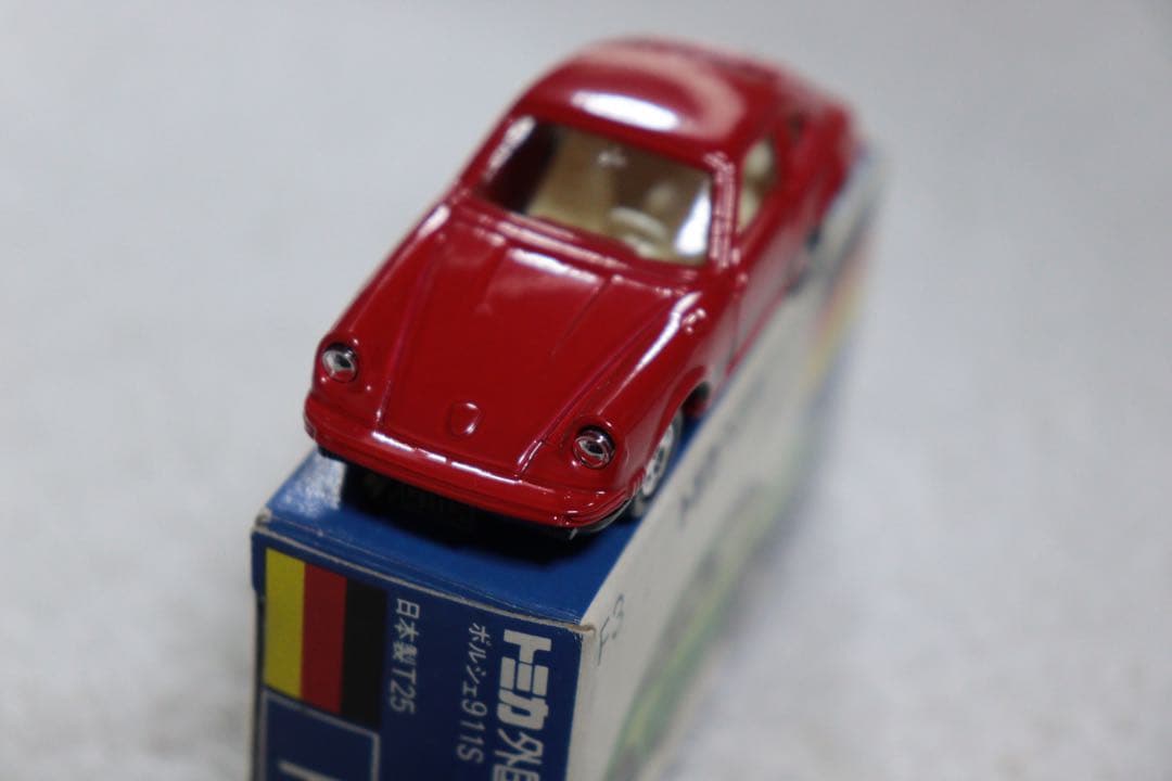 ポルシェ　911S 日本製　トミカ　F3 1976 外国車シリーズ　青箱
