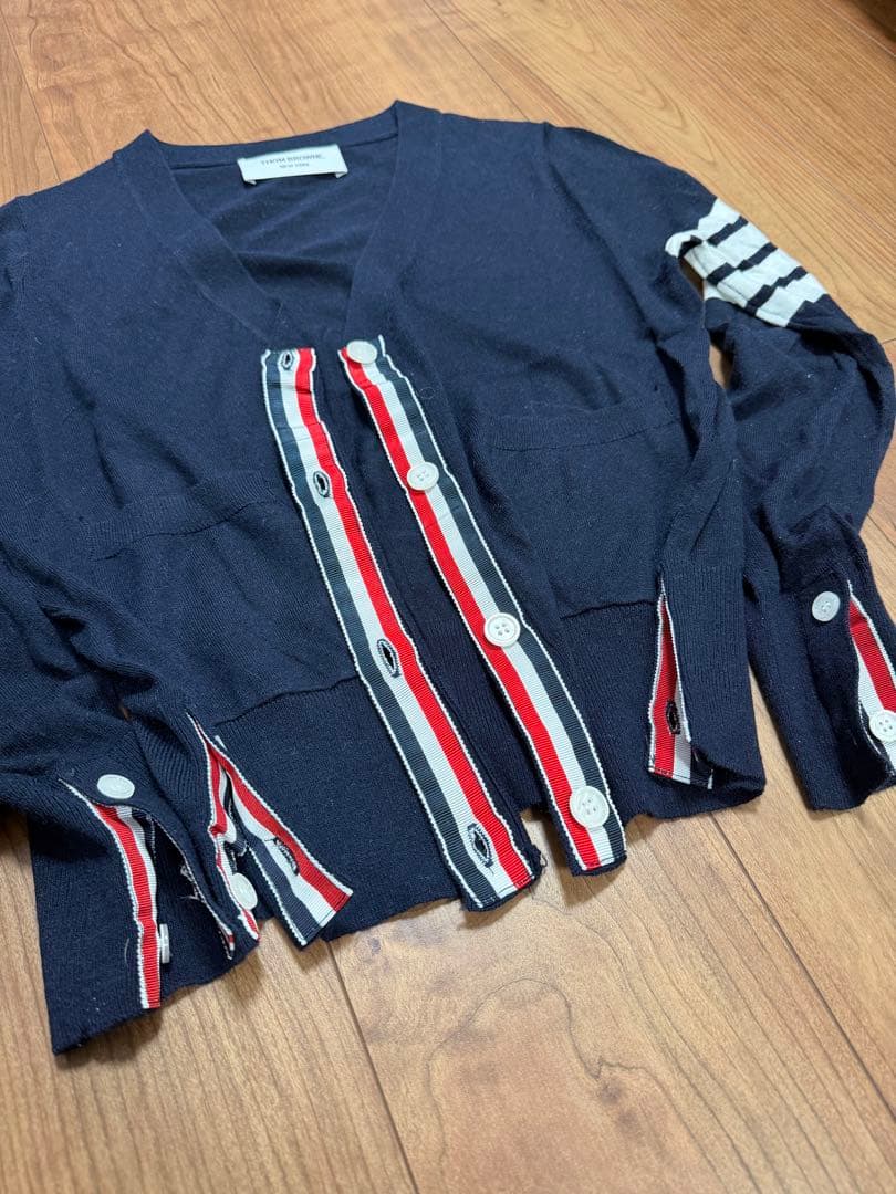 THOM BROWNE トムブラウン メリノウール 4bar カーディガン