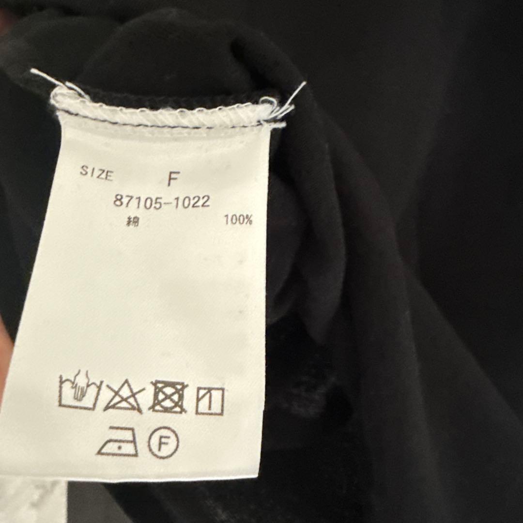 MANOF 　LAYERED SLEEVE CUT TOPS　ブラック