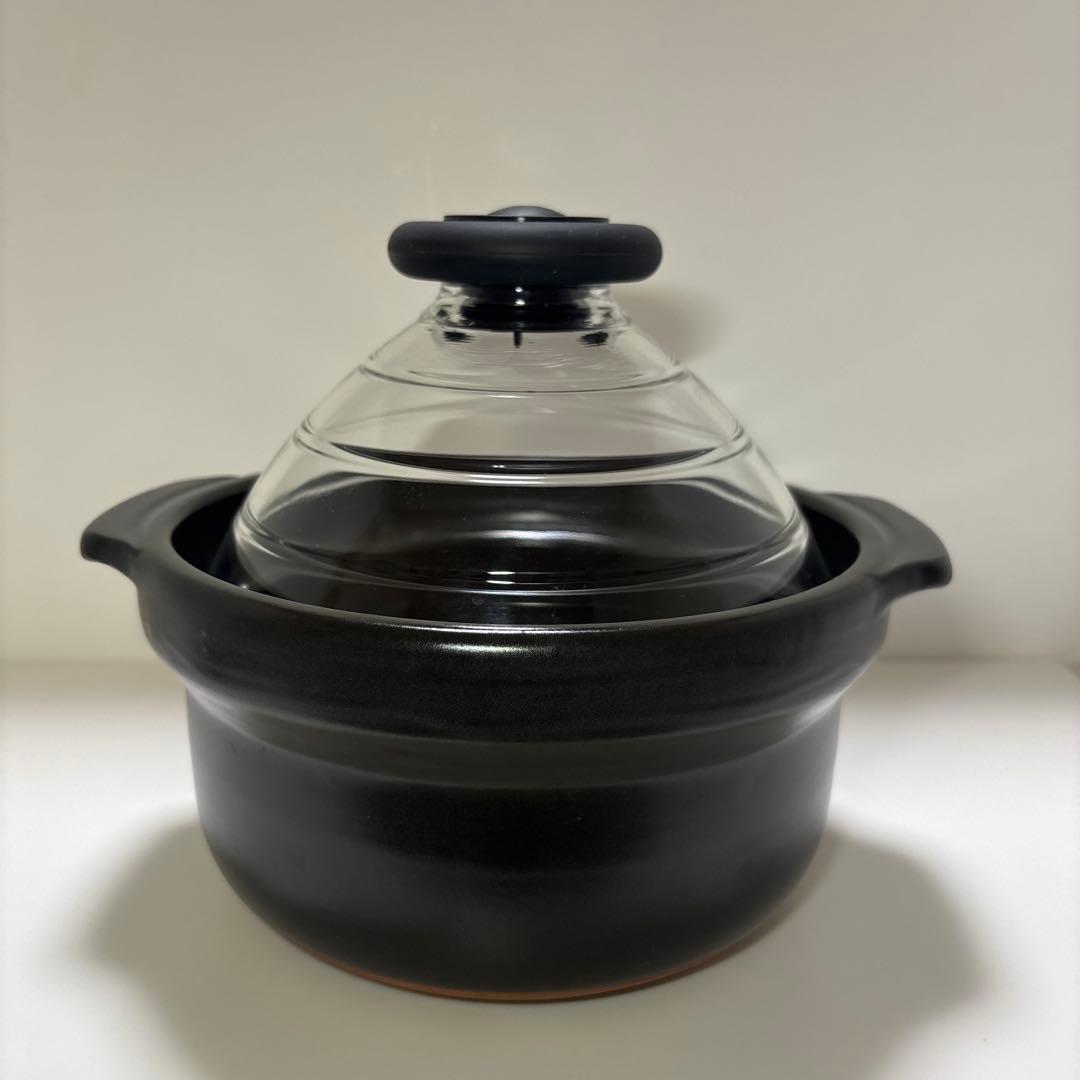 【美品】HARIO ハリオ フタがガラスのご飯釜 2〜3合用 GN-200