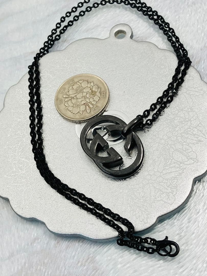 【超美品】GUCCI ネックレス トップ925燻し加工＋社外チェーン