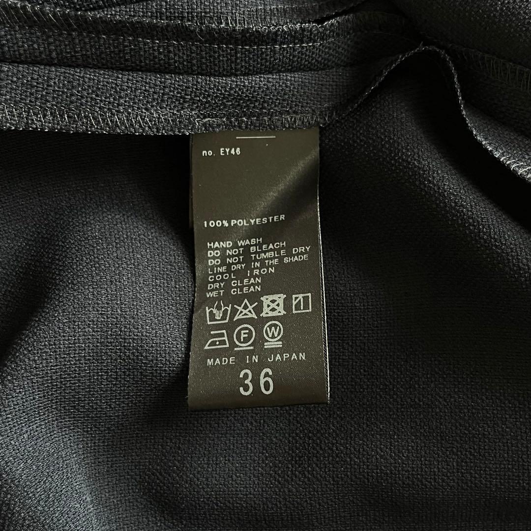 【未使用】NOBLEフロントパネルタックミディスカート 36 ネイビー