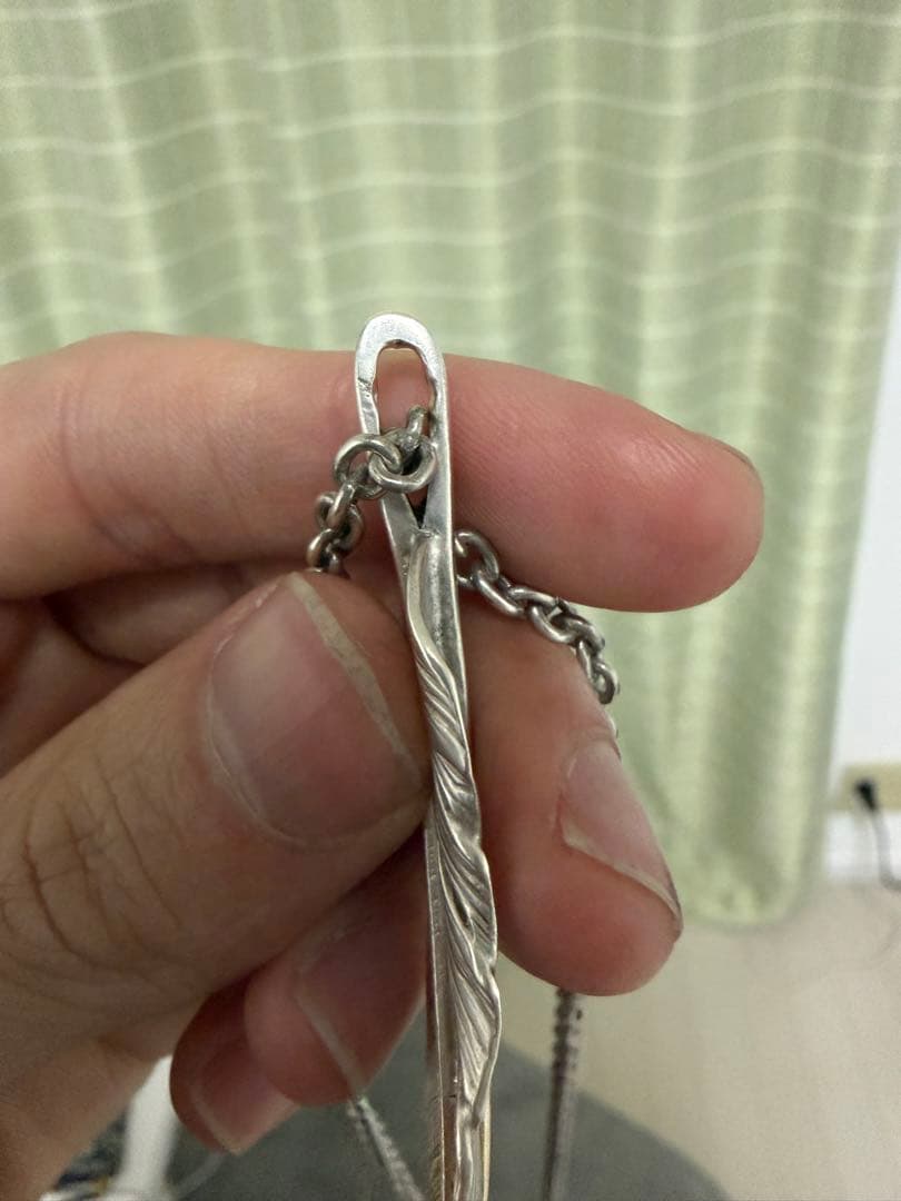 先金フェザーネックレス シルバー