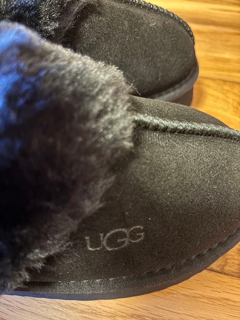 UGG ブラック ファンケット ファーブーツ サンダル