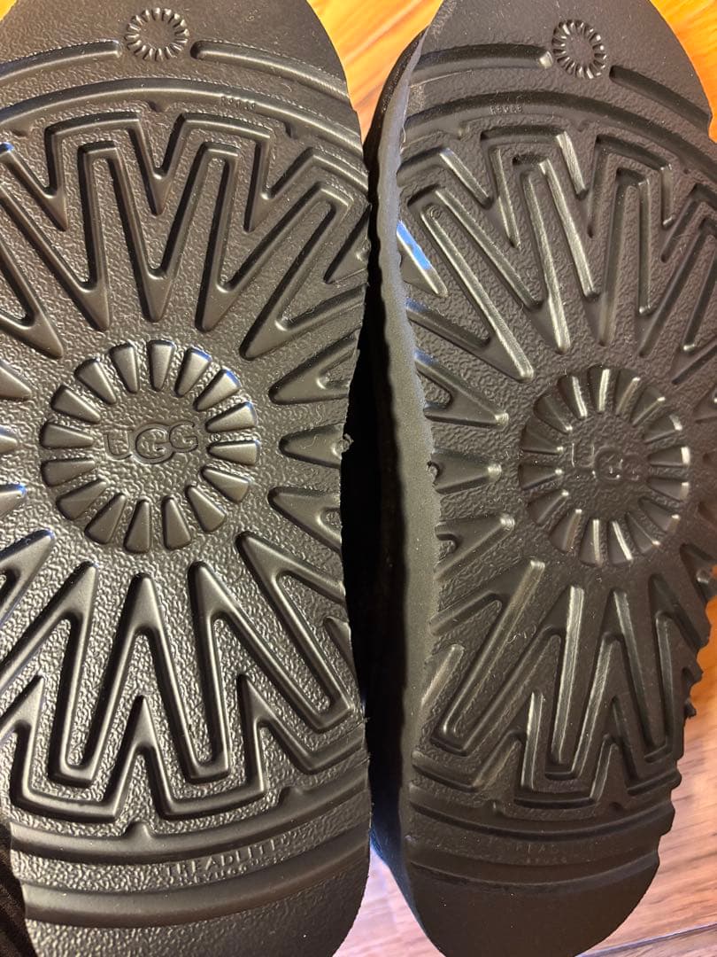 UGG ブラック ファンケット ファーブーツ サンダル