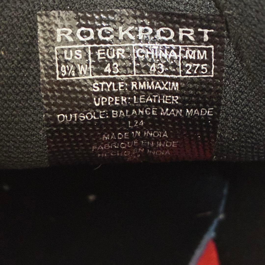 ロックポート ROCKPORT チロリアンシューズ 黒 27.5cm 本革