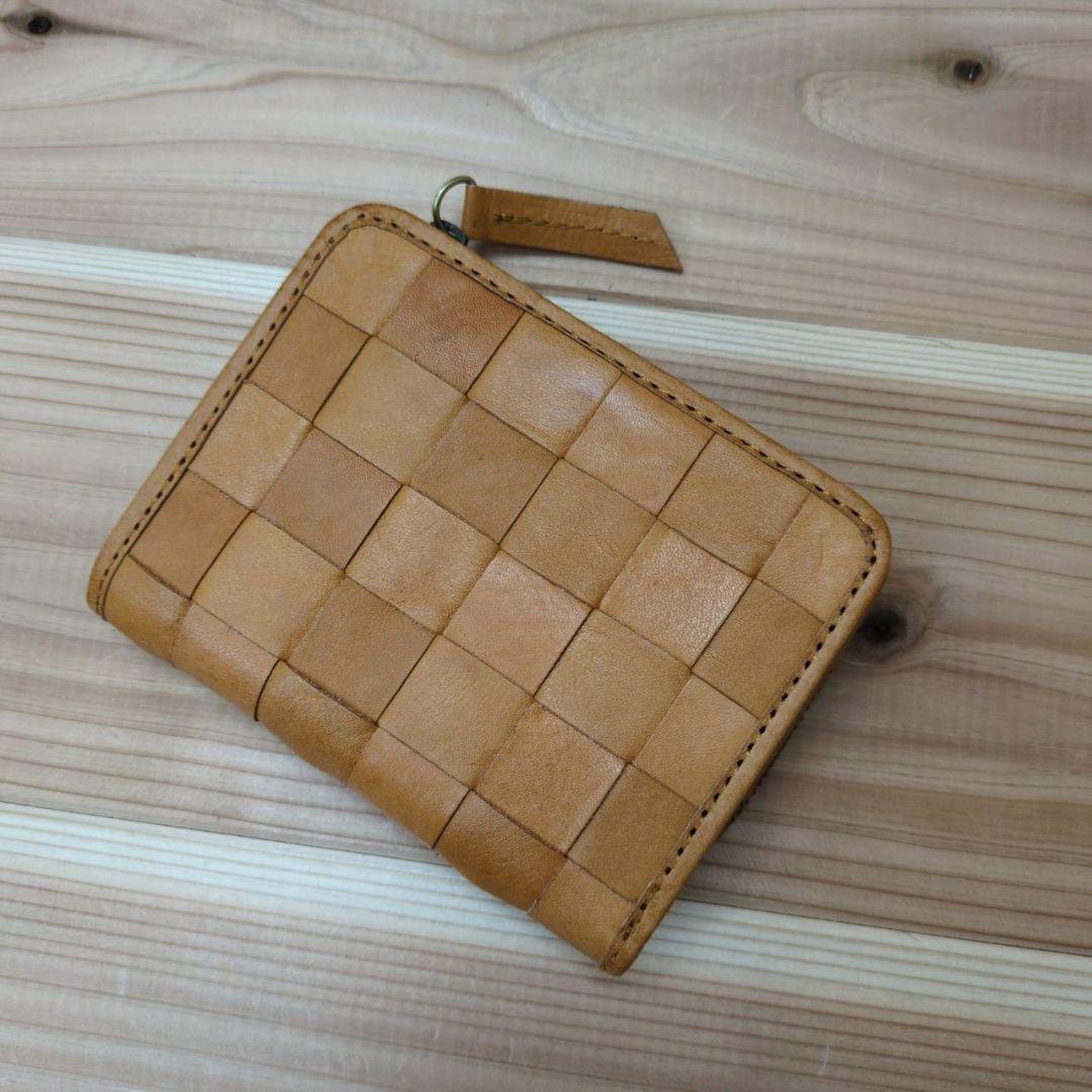 未使用　新品　ズッケロ　牛革　折財布　レディース　箱付　ブラウン　本革　二つ折り