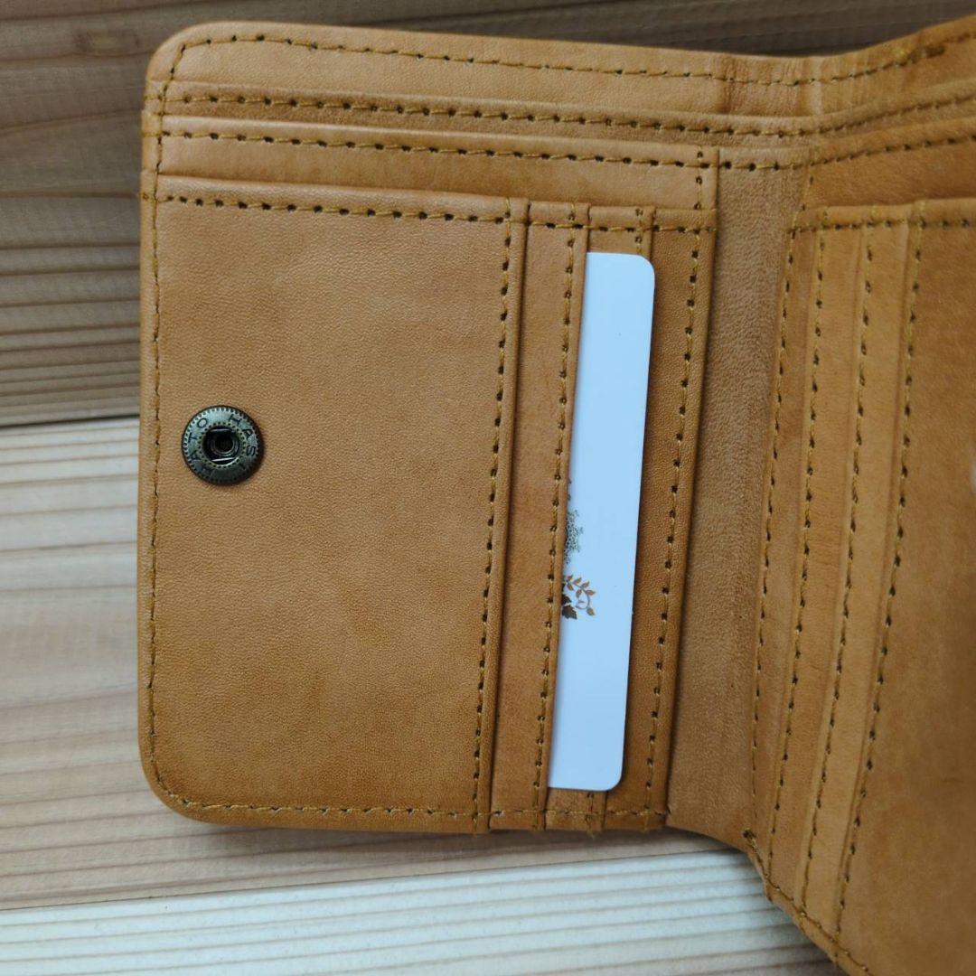 未使用　新品　ズッケロ　牛革　折財布　レディース　箱付　ブラウン　本革　二つ折り