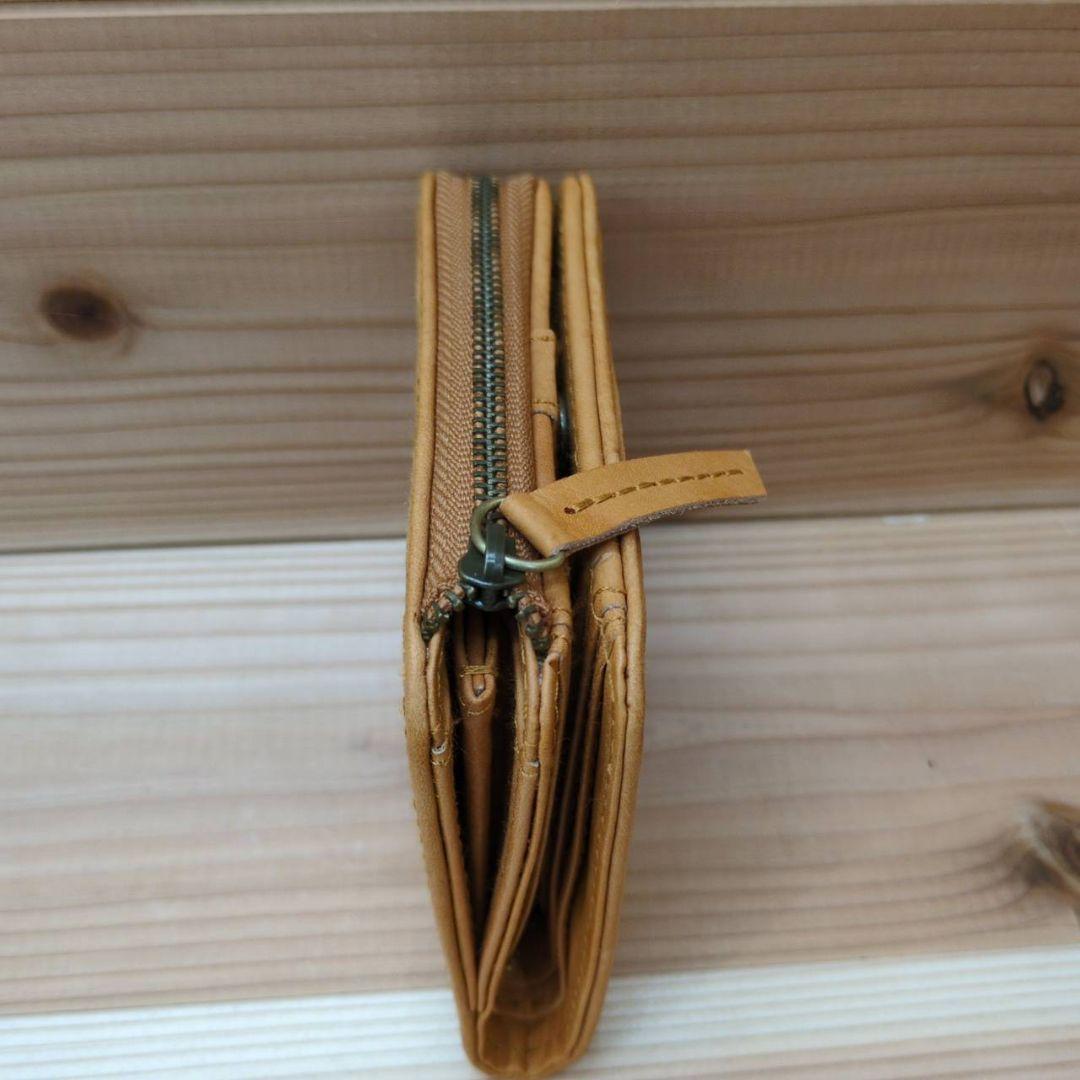 未使用　新品　ズッケロ　牛革　折財布　レディース　箱付　ブラウン　本革　二つ折り