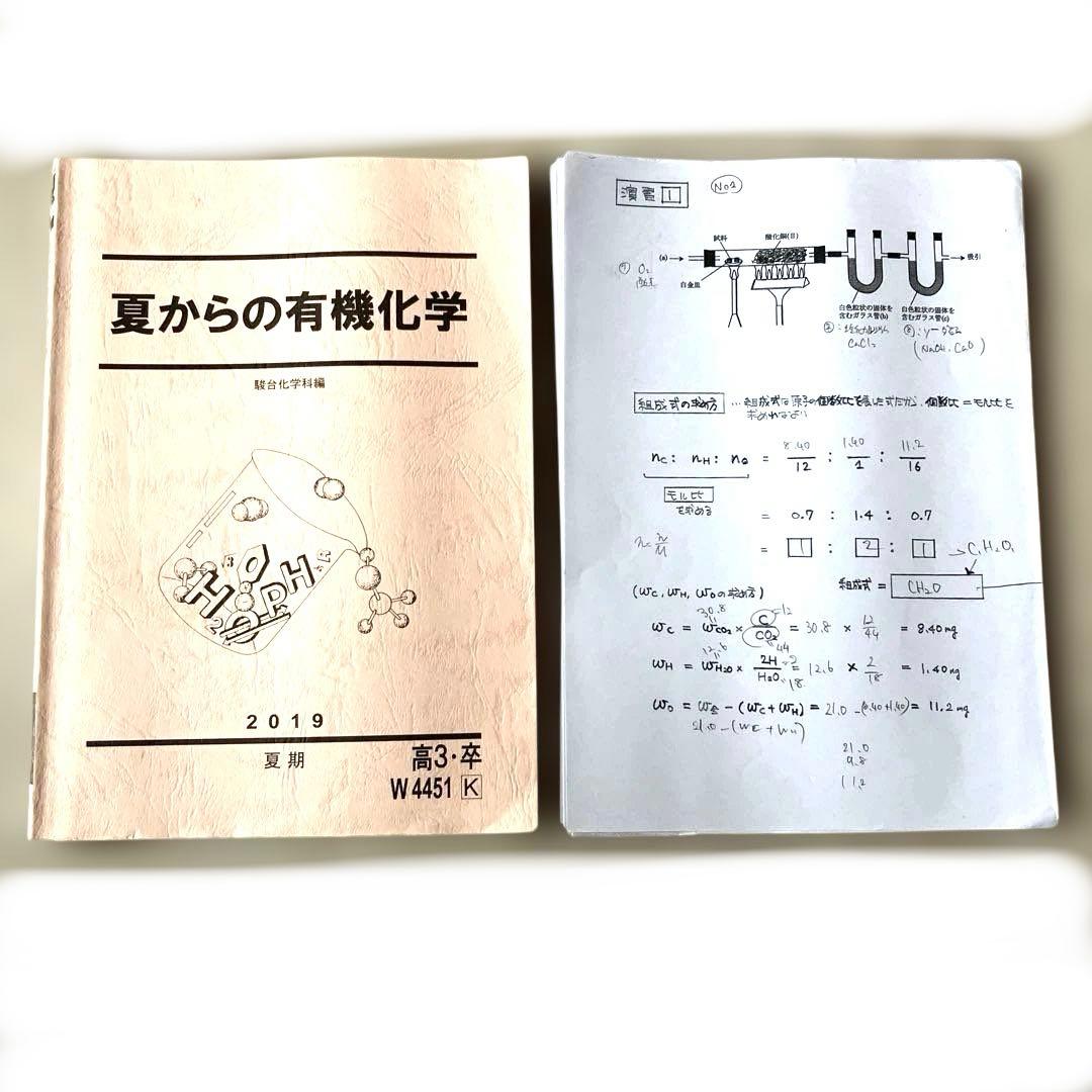 【匿名配送】駿台　夏からの有機化学 高3 大学受験　旧帝大　プリント付　化学