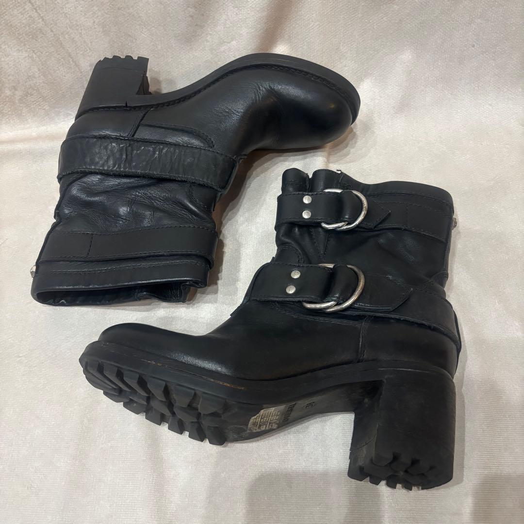 DIESEL ディーゼル ダブルストラップ エンジニア レザーブーツ 36