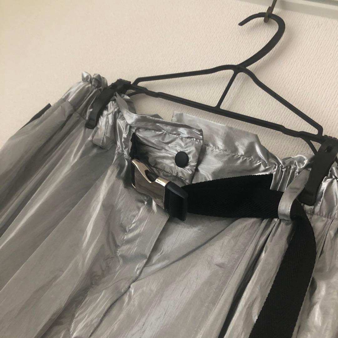 parc.1 1% メタリックスカート　シルバー