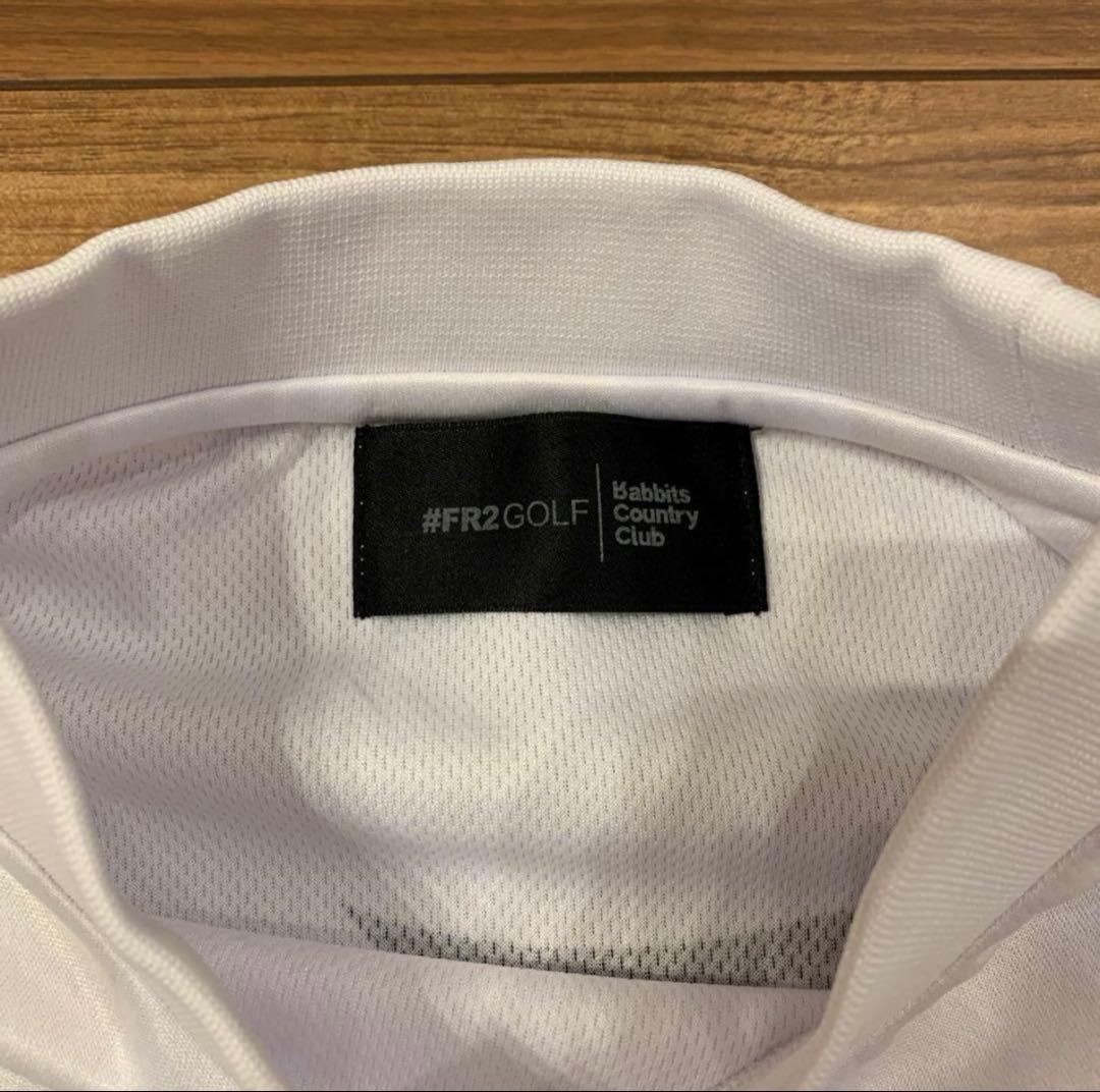 FR2 GOLF サイズXL ストライプ　モックネックシャツ　ホワイト