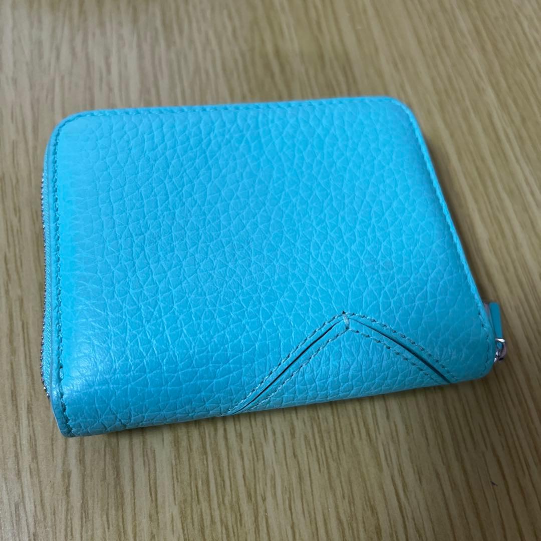 ク*ー様 リターントゥティファニー スモールジップウォレット ミニ財布 レザー