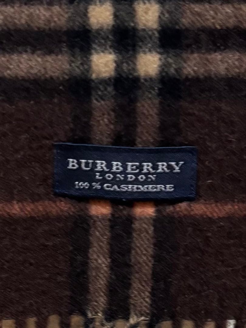 BURBERRY チェック柄 カシミヤマフラー