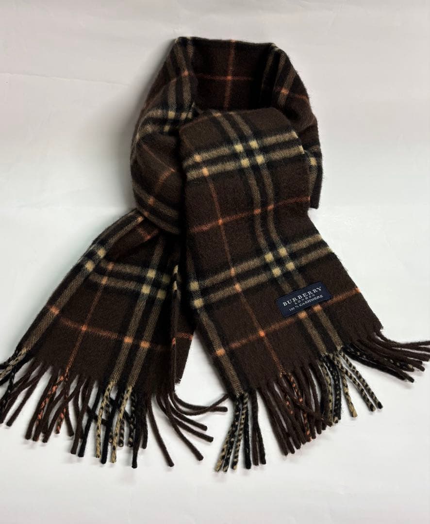 BURBERRY チェック柄 カシミヤマフラー