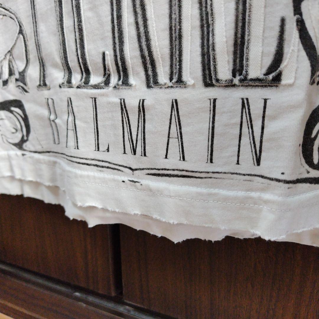 定価4万 ピエールバルマン BALMAIN 立体加工ロックTシャツ ヴィンテージ