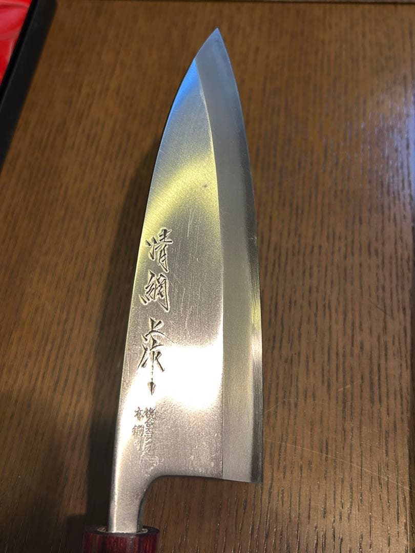 高級複合本鋼造ステンレス 出刃包丁　180mm