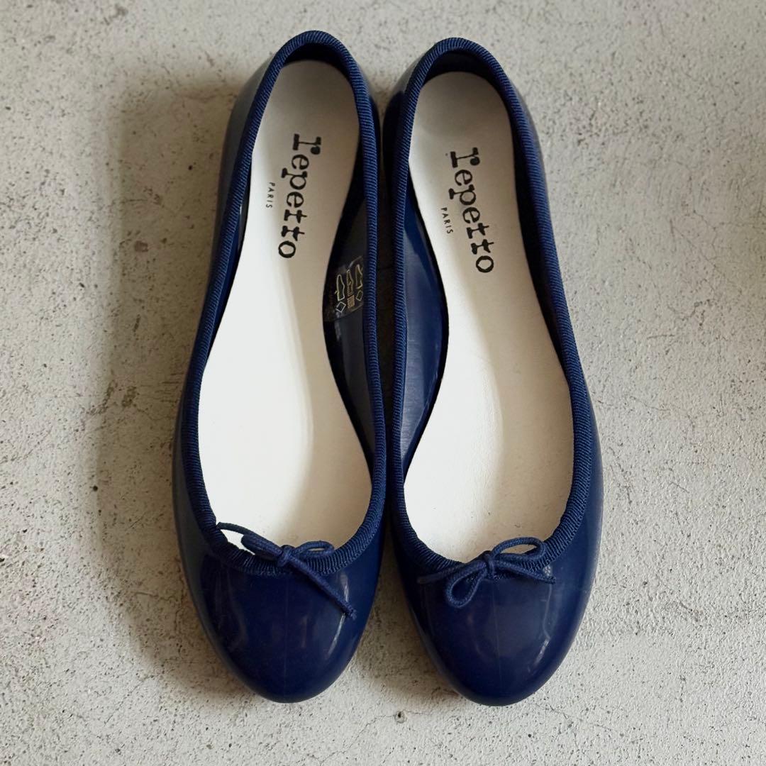 Repetto ネイビー バレエシューズ　レインシューズ