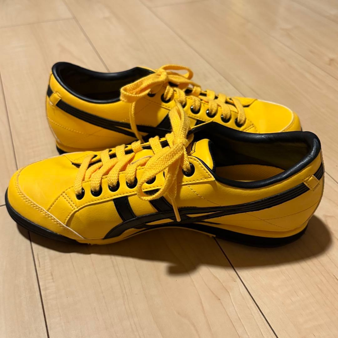 お値下げ致しました♪　ASICS イエローブラック ゴルフシューズ 25.0cm
