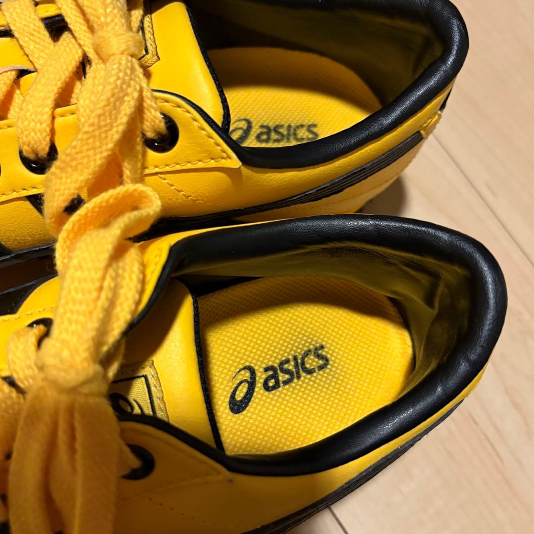 お値下げ致しました♪　ASICS イエローブラック ゴルフシューズ 25.0cm