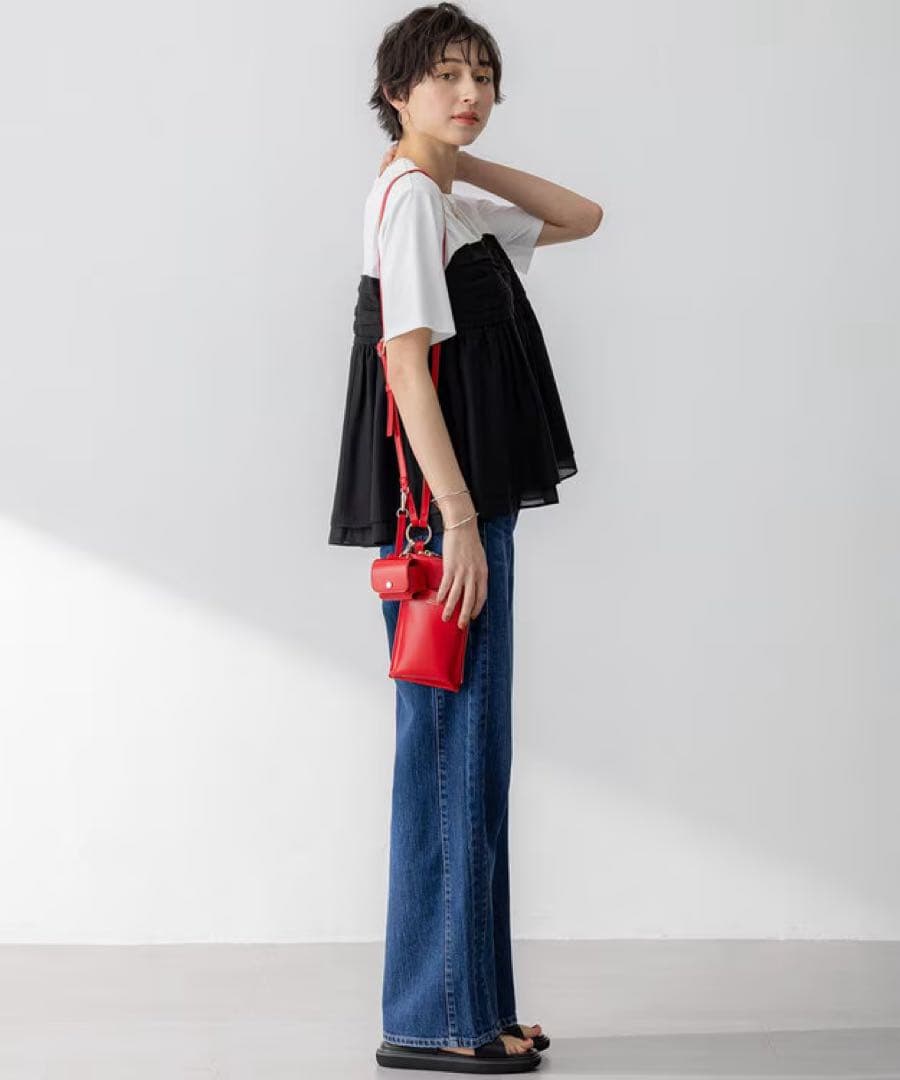 新品RED CARD TOKYO×23区 デニム ライン ワイドパンツ 40