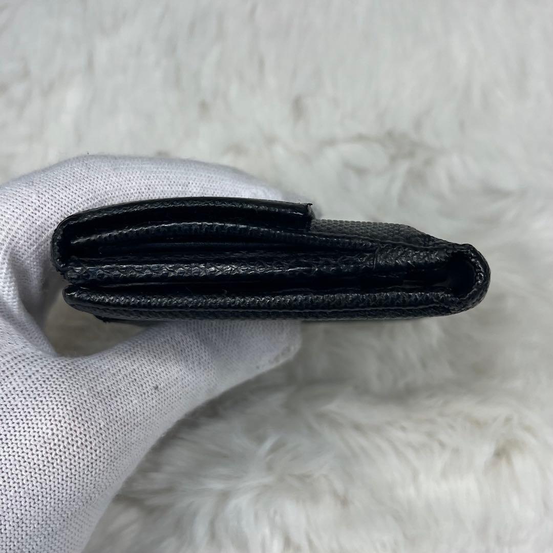 【美品】GUCCI ブラックレザー 三つ折り財布