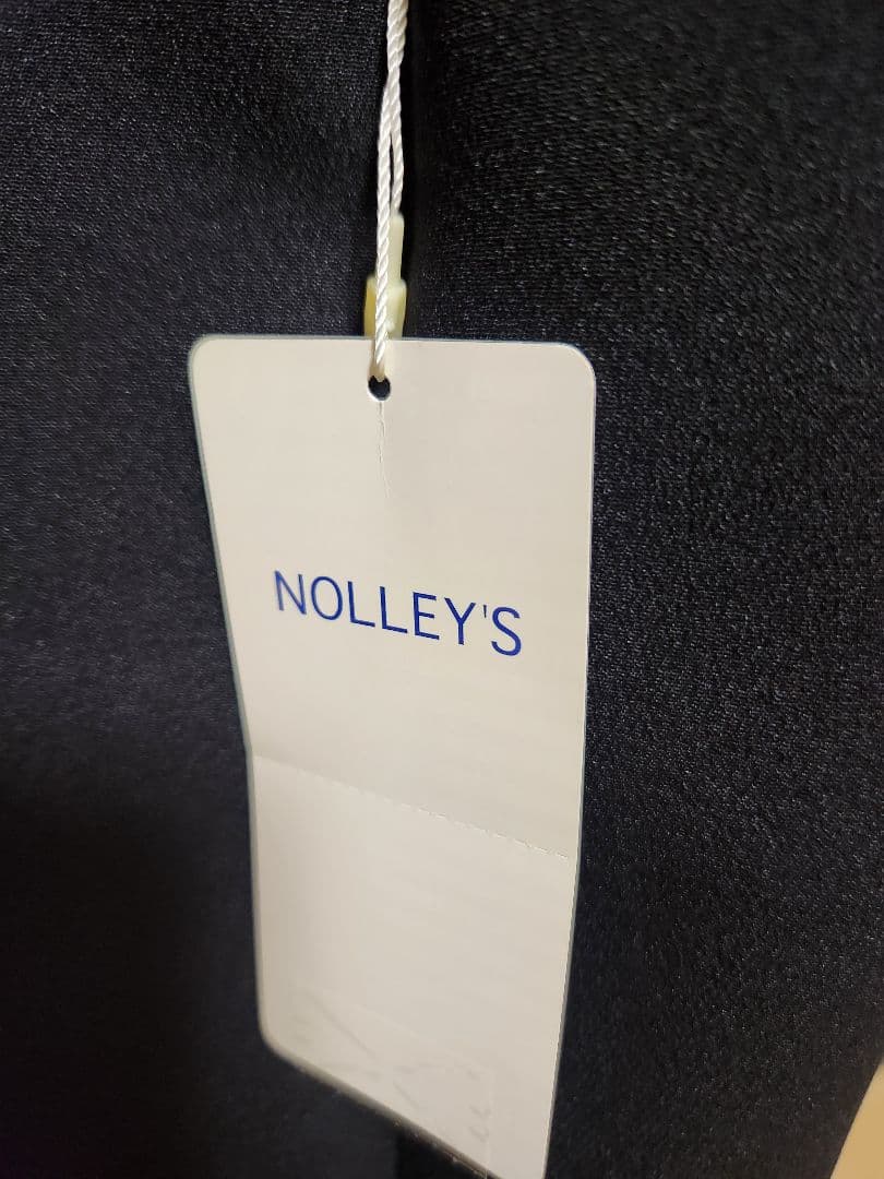 NOLLEY'S 異素材フリルコクーンワンピース 黒 36 新品未使用