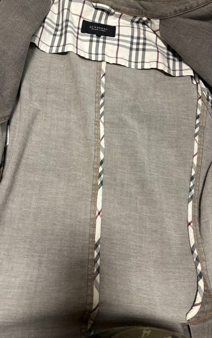 BURBERRYバーバリーブラックレーベルストレッチデニムカバーオールMユーズド